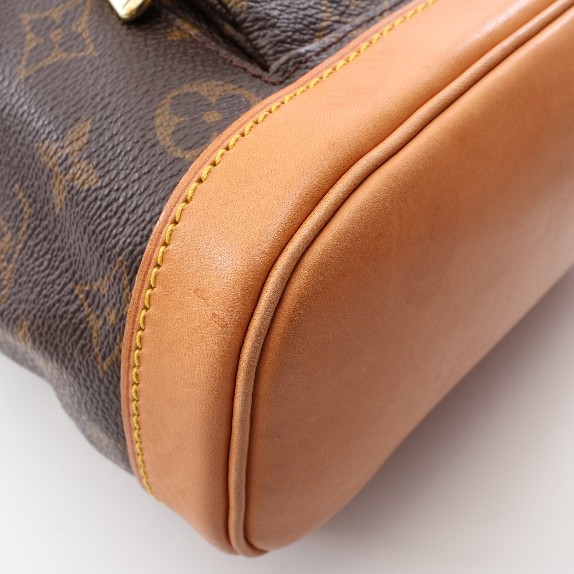 ミニモンスリ モノグラム バックパック リュックサック PVC レザー ブラウン ルイヴィトン バッグ LOUIS VUITTON