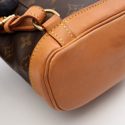 ミニモンスリ モノグラム バックパック リュックサック PVC レザー ブラウン ルイヴィトン バッグ LOUIS VUITTON