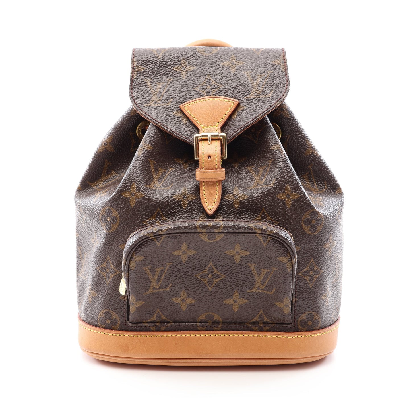 ミニモンスリ モノグラム バックパック リュックサック PVC レザー ブラウン ルイヴィトン バッグ LOUIS VUITTON