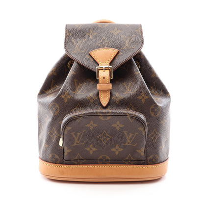 ミニモンスリ モノグラム バックパック リュックサック PVC レザー ブラウン ルイヴィトン バッグ LOUIS VUITTON