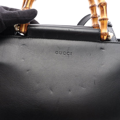 ニムフェア バンブー 2WAY ハンドバッグ レザー ブラック グッチ バッグ GUCCI