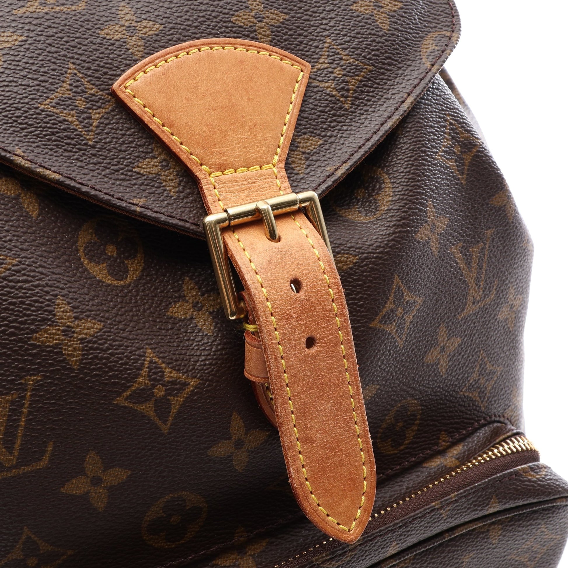 モンスリGM モノグラム バックパック リュックサック PVC レザー ブラウン ルイヴィトン バッグ LOUIS VUITTON