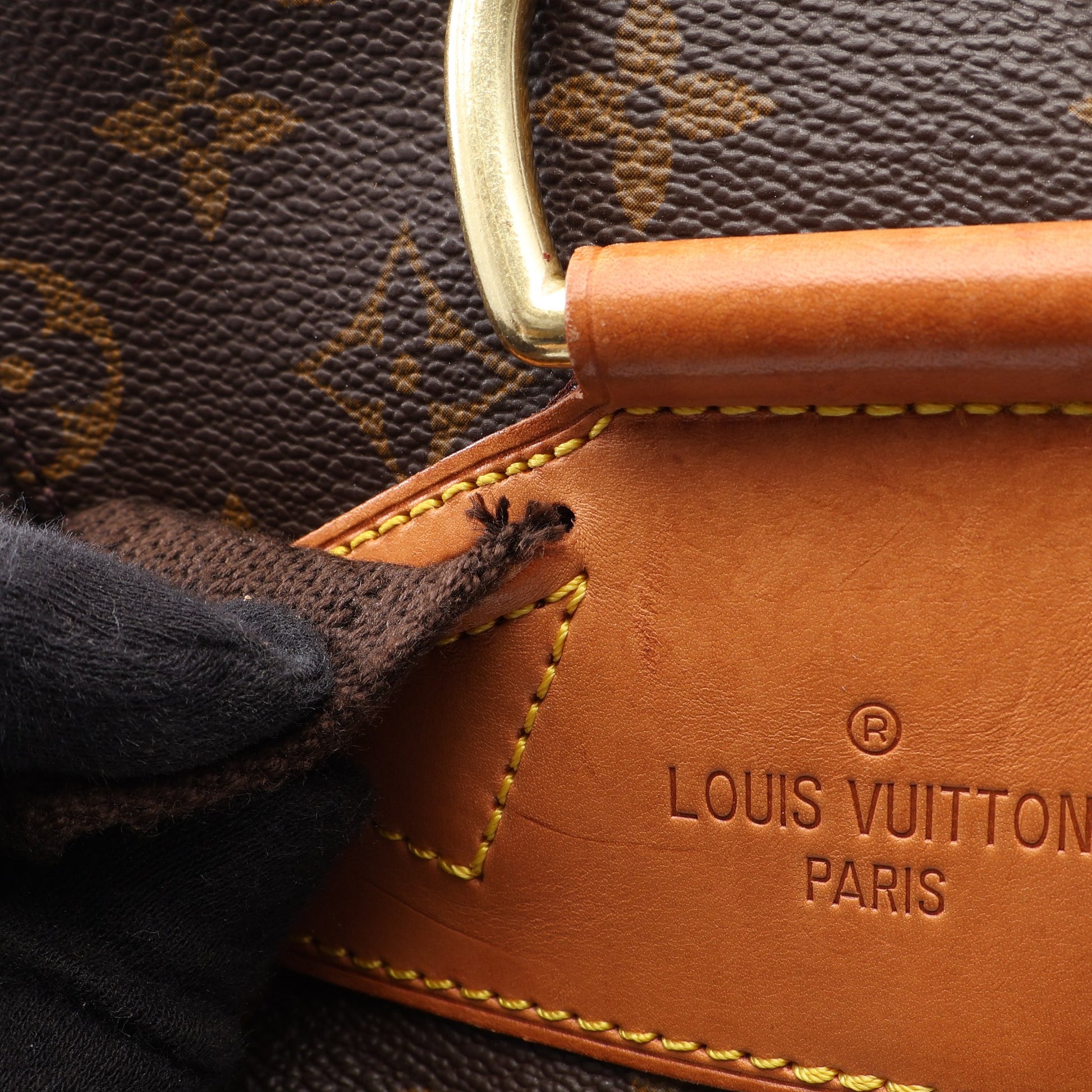 モンスリGM モノグラム バックパック リュックサック PVC レザー ブラウン ルイヴィトン バッグ LOUIS VUITTON