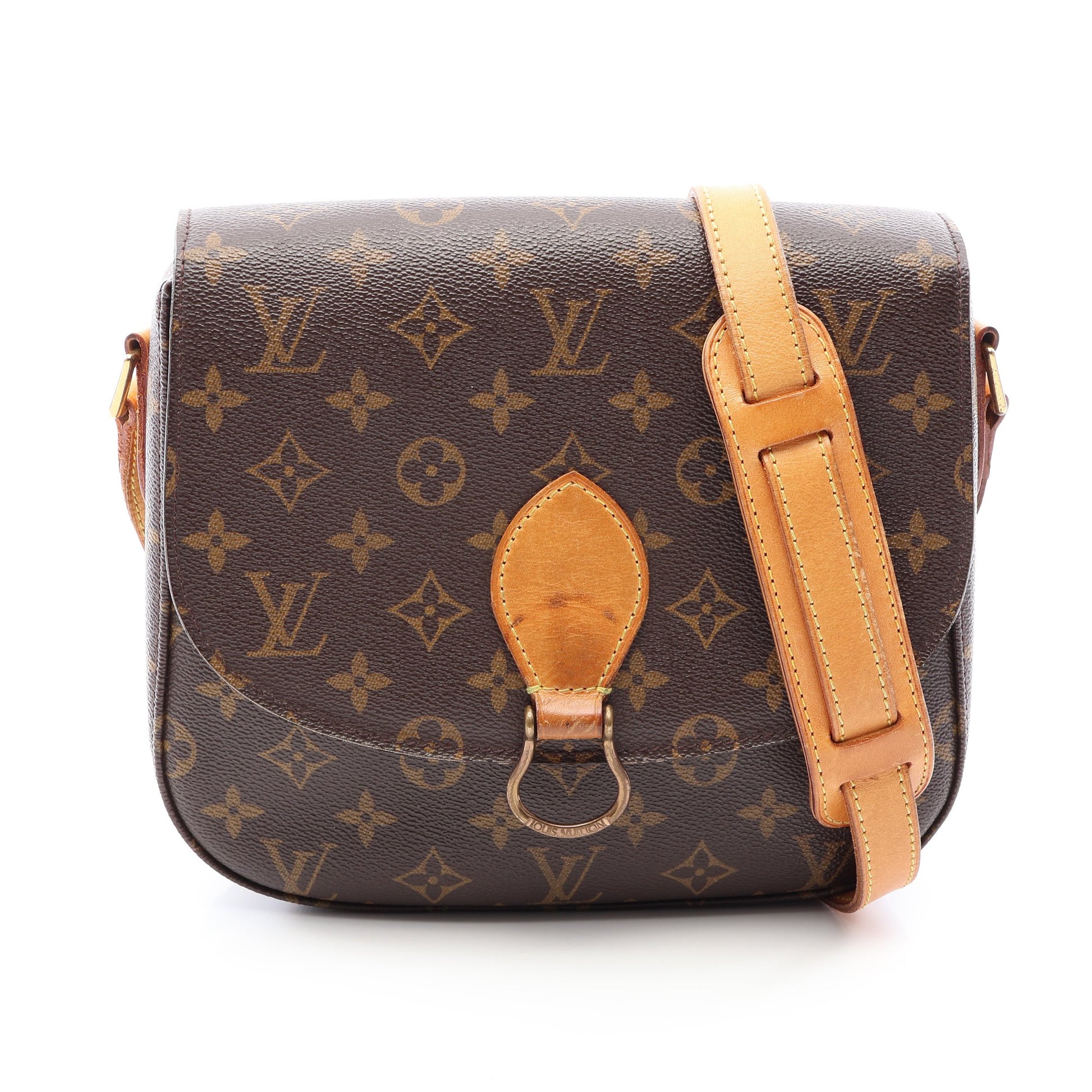 サンクルーGM モノグラム ショルダーバッグ PVC レザー ブラウン ルイヴィトン バッグ LOUIS VUITTON