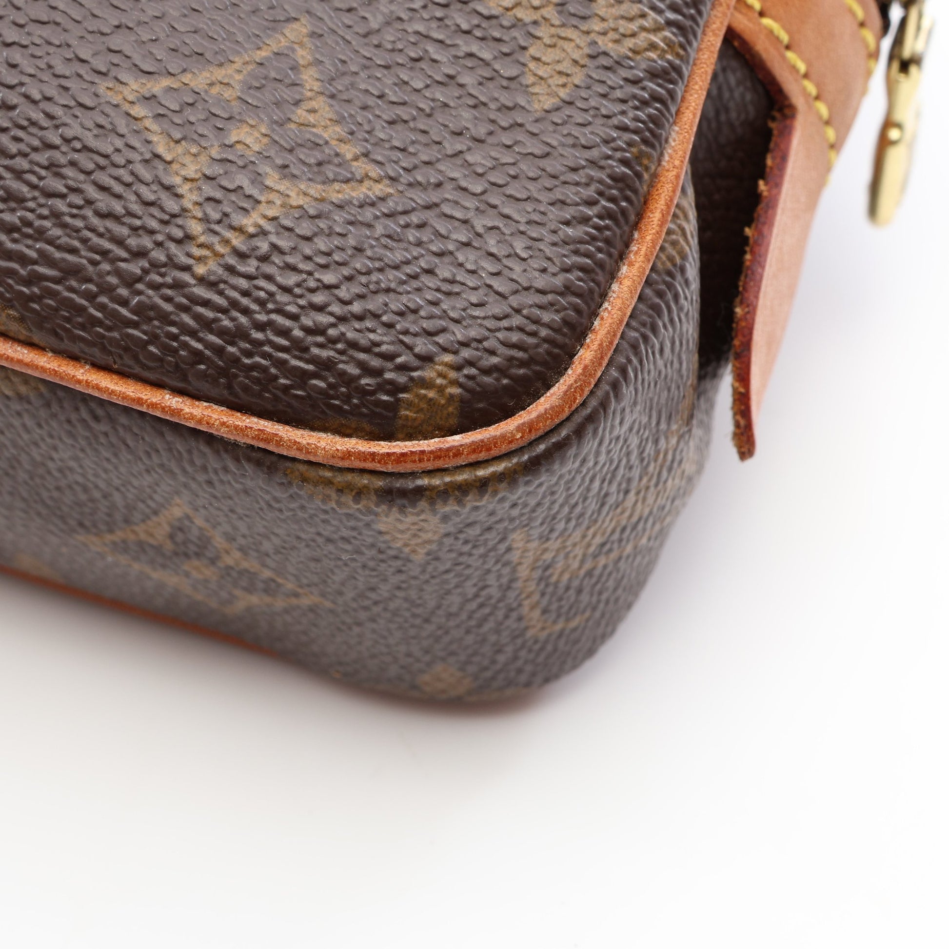 マルリーバンドリエール モノグラム ショルダーバッグ PVC レザー ブラウン ルイヴィトン バッグ LOUIS VUITTON