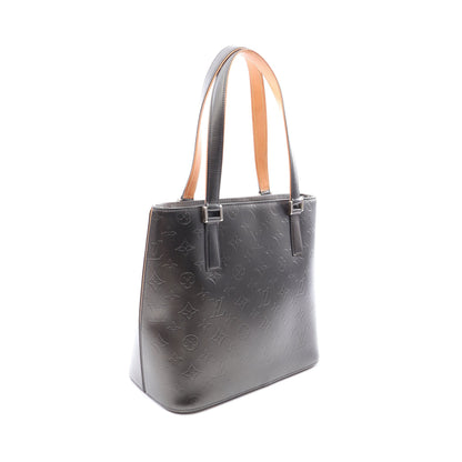 ストックトン モノグラムマット ノワール ハンドバッグ レザー ブラック ルイヴィトン バッグ LOUIS VUITTON