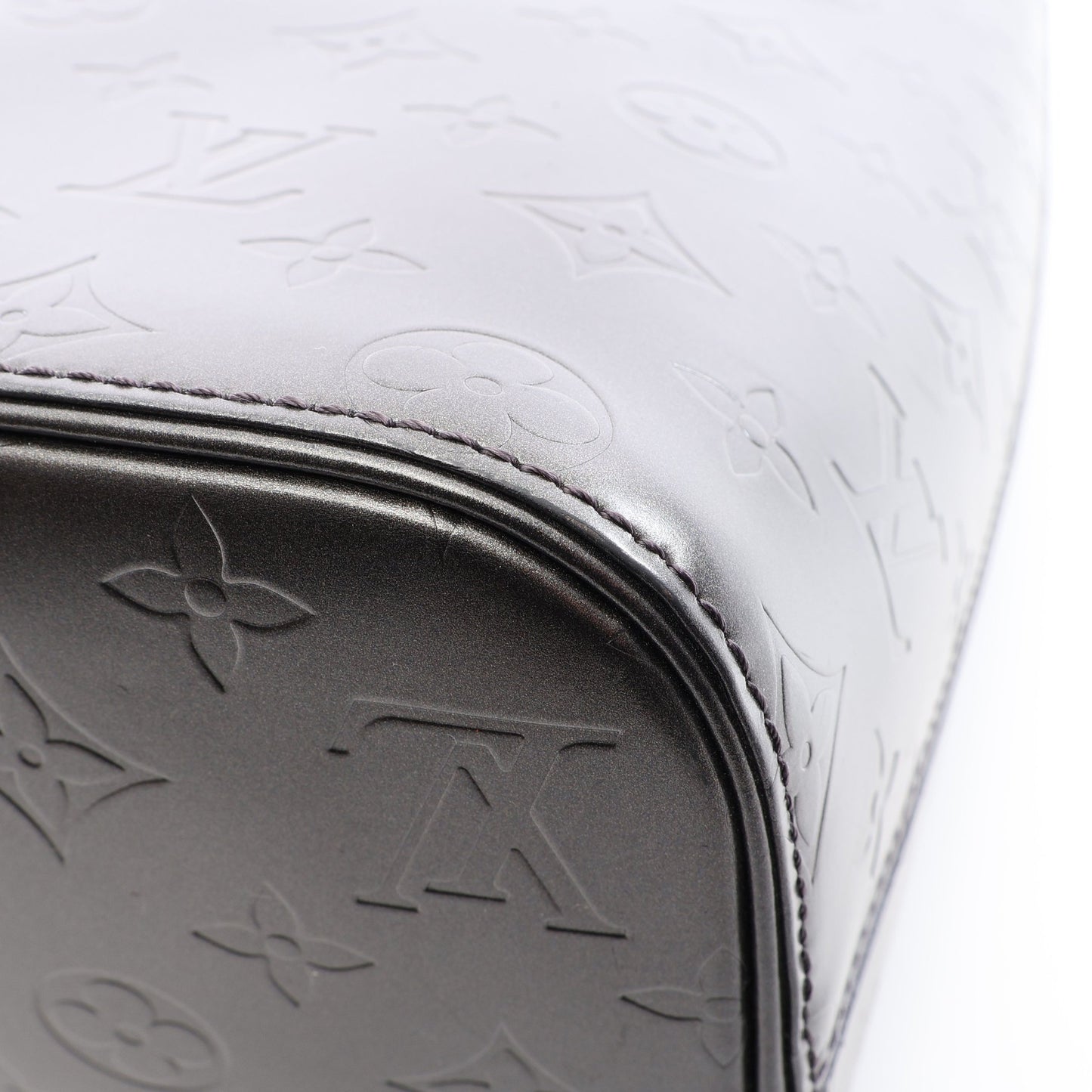 ストックトン モノグラムマット ノワール ハンドバッグ レザー ブラック ルイヴィトン バッグ LOUIS VUITTON