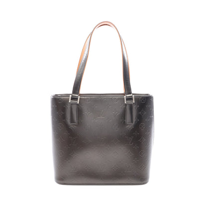 ストックトン モノグラムマット ノワール ハンドバッグ レザー ブラック ルイヴィトン バッグ LOUIS VUITTON