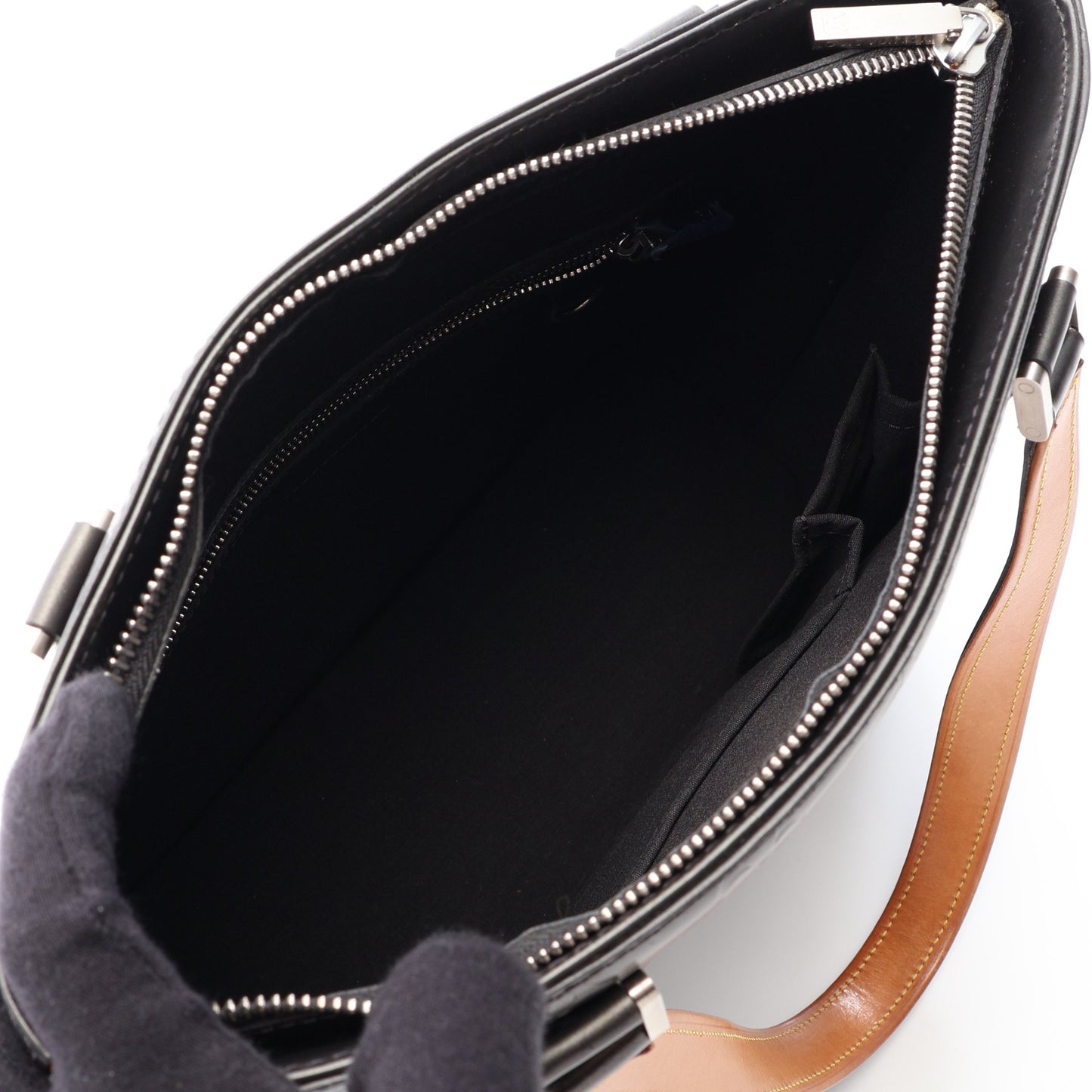 ストックトン モノグラムマット ノワール ハンドバッグ レザー ブラック ルイヴィトン バッグ LOUIS VUITTON