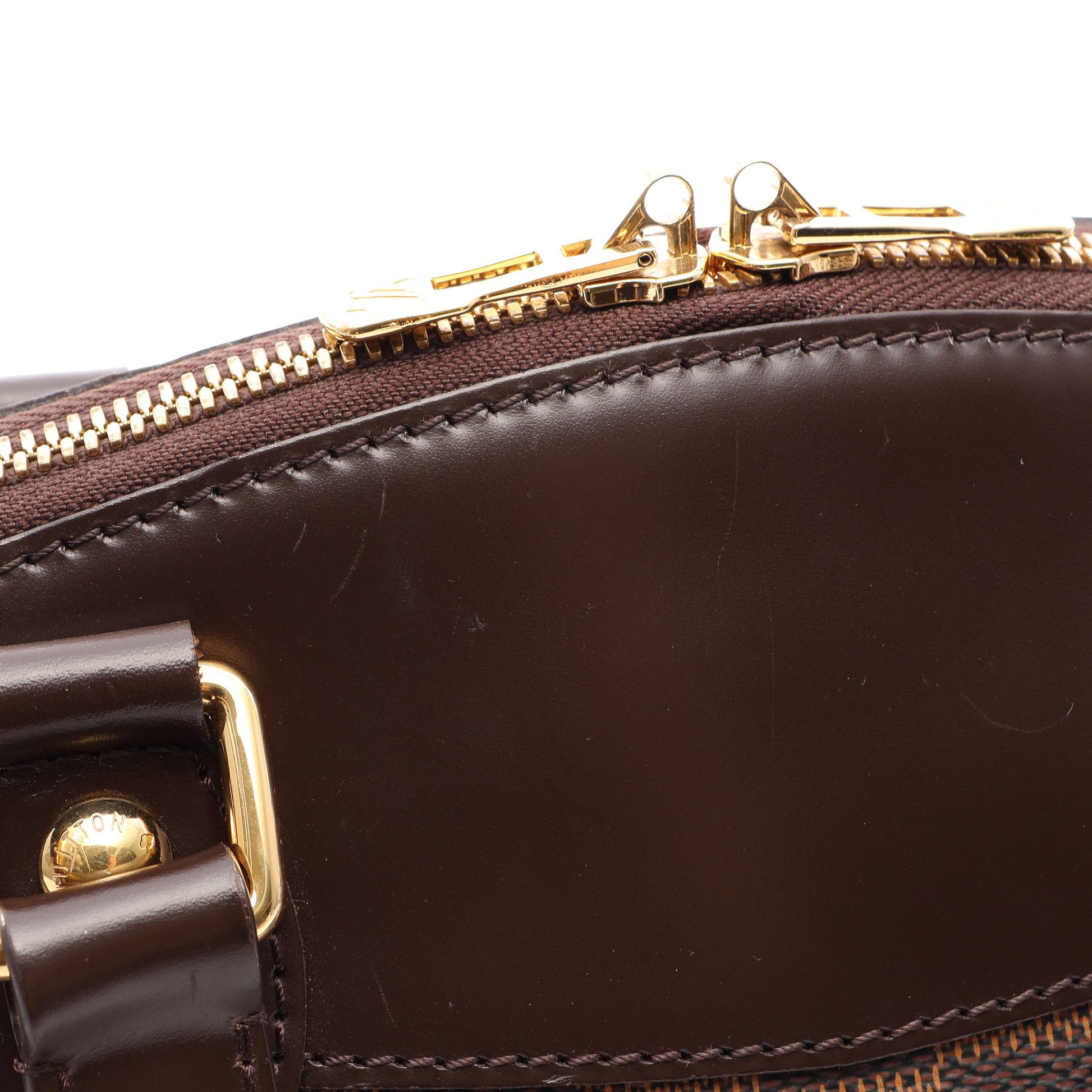 ヴェローナPM ダミエエベヌ ショルダーバッグ PVC レザー ブラウン ルイヴィトン バッグ LOUIS VUITTON
