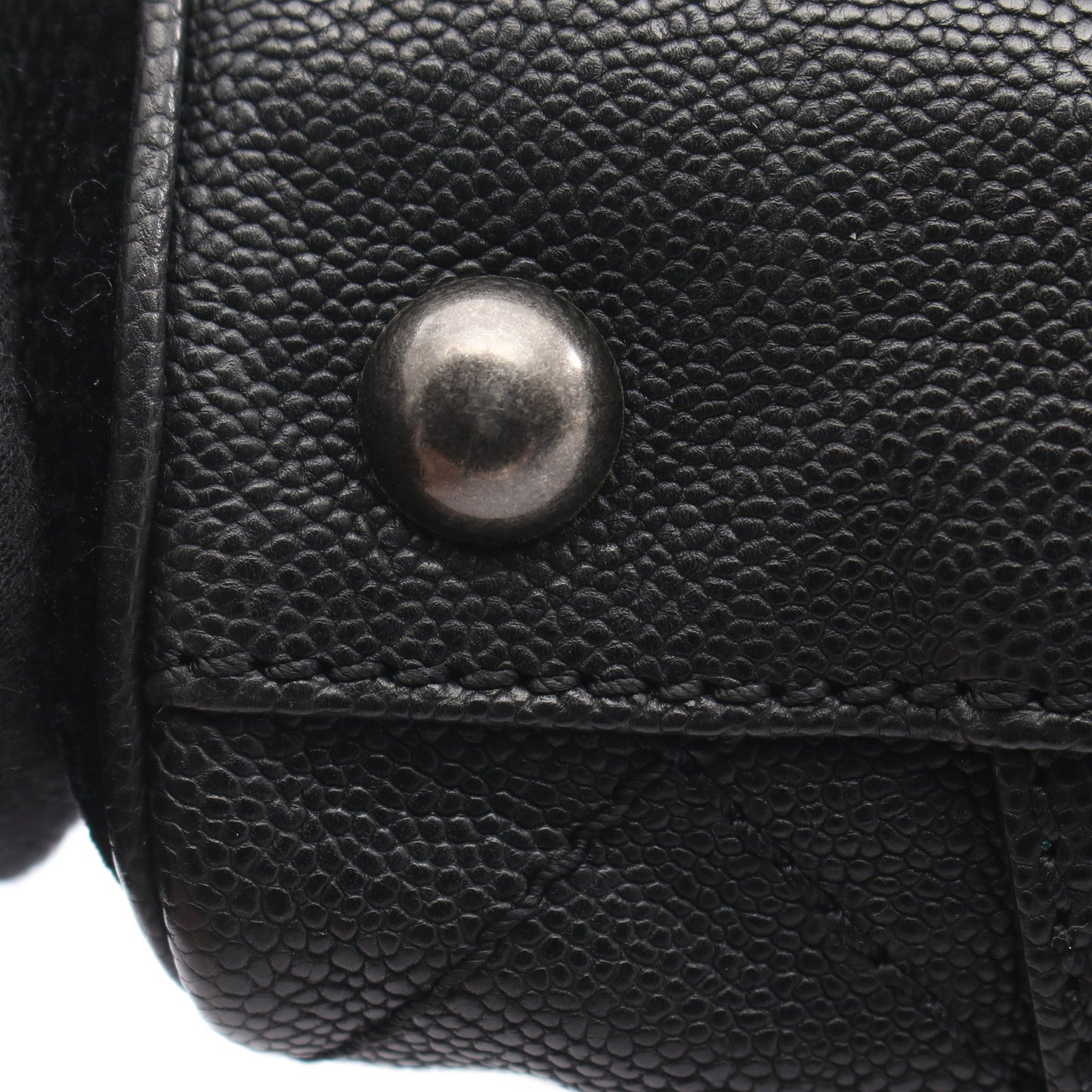 マトラッセ 2.55 アンティークシルバー金具 ショルダーバッグ キャビアスキン キャンバス ブラック シャネル バッグ CHANEL