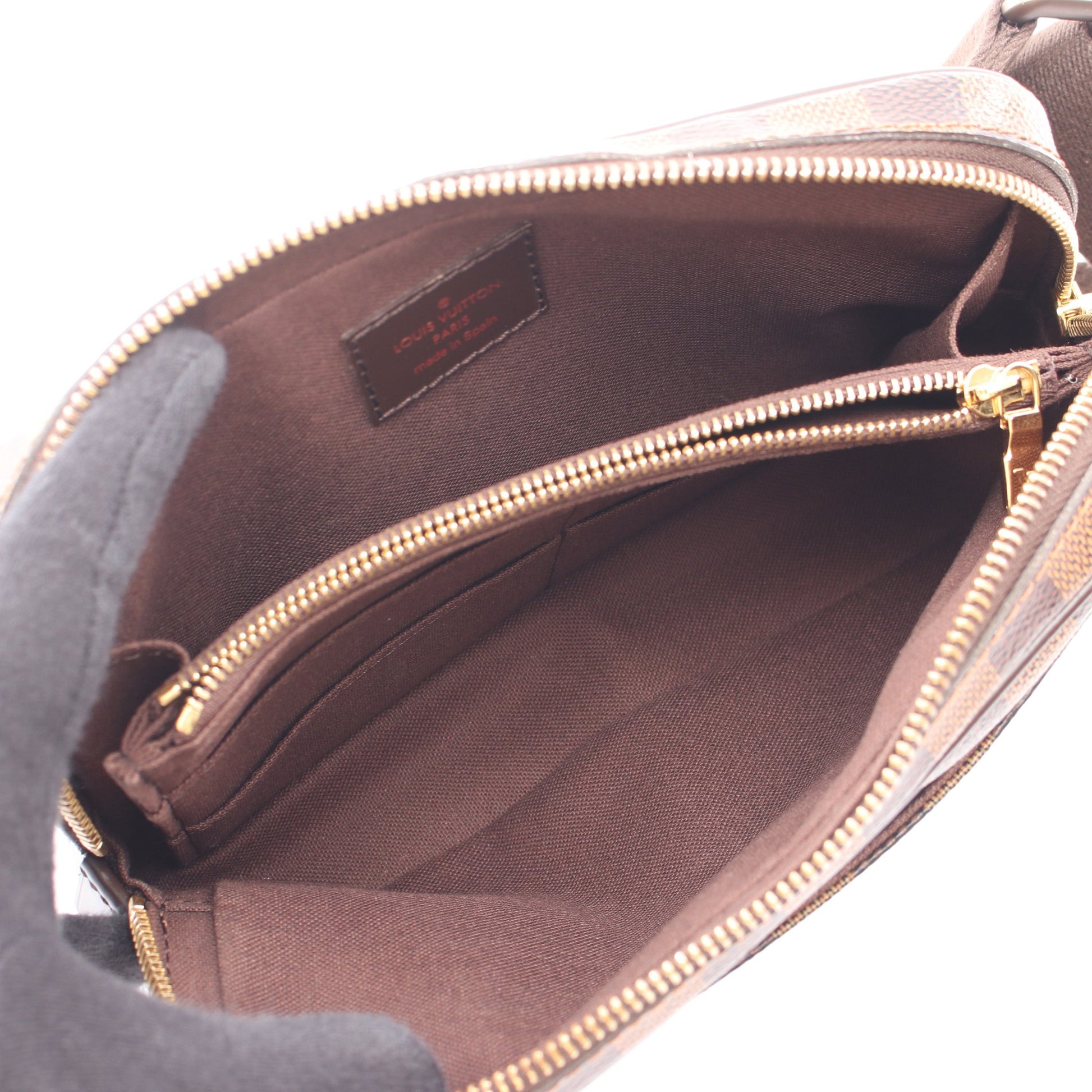 バムバッグ ブルックリン ダミエエベヌ ボディバッグ PVC レザー ブラウン ルイヴィトン バッグ LOUIS VUITTON
