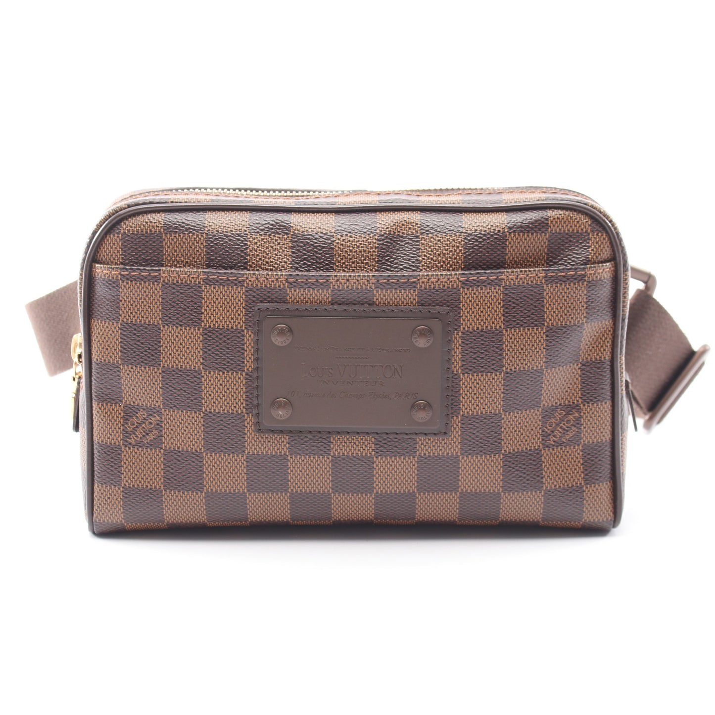 バムバッグ ブルックリン ダミエエベヌ ボディバッグ PVC レザー ブラウン ルイヴィトン バッグ LOUIS VUITTON