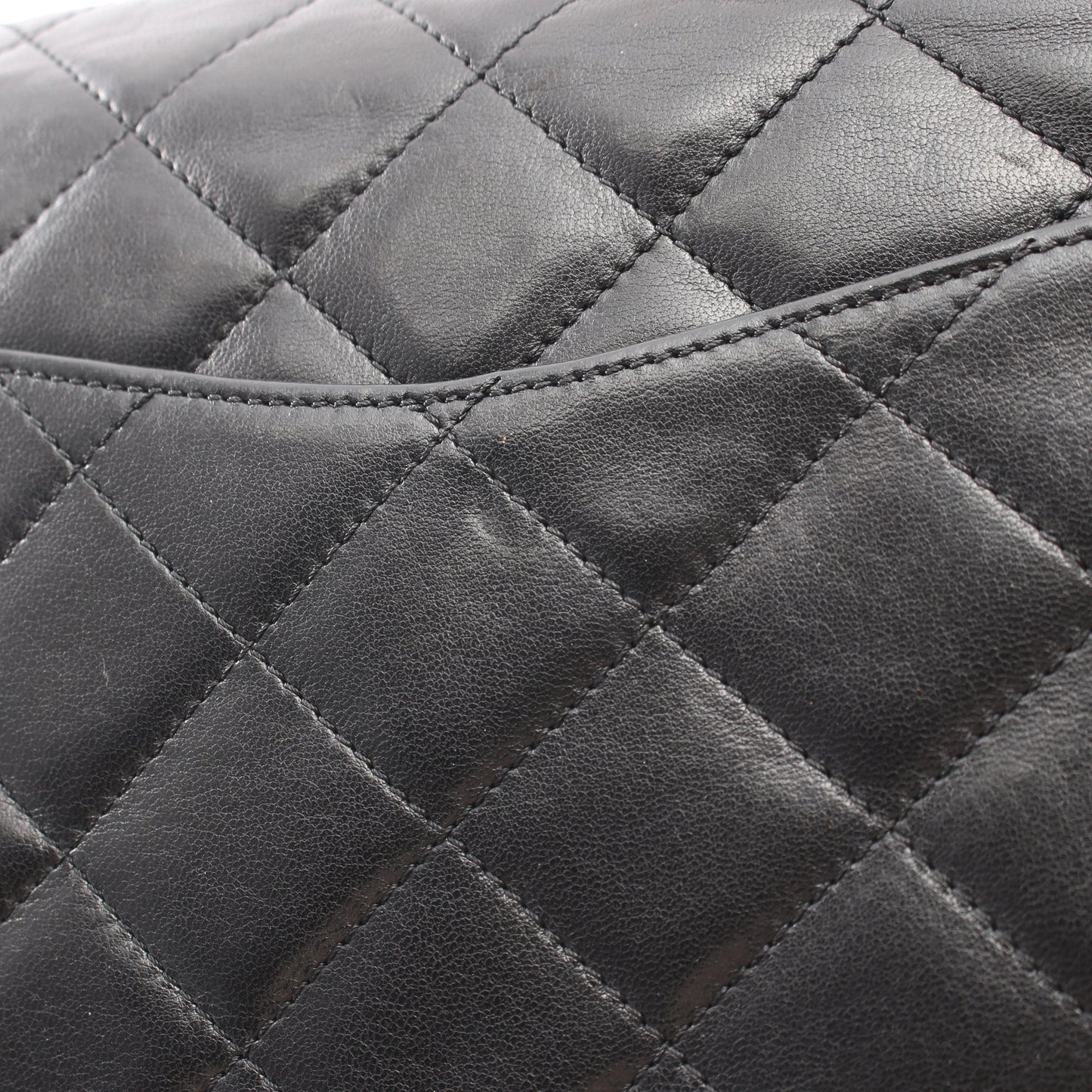 マトラッセ パリ限定 コンビ金具 Wチェーンショルダーバッグ ラムスキン ブラック シャネル バッグ CHANEL
