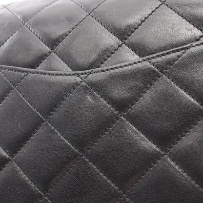 マトラッセ パリ限定 コンビ金具 Wチェーンショルダーバッグ ラムスキン ブラック シャネル バッグ CHANEL