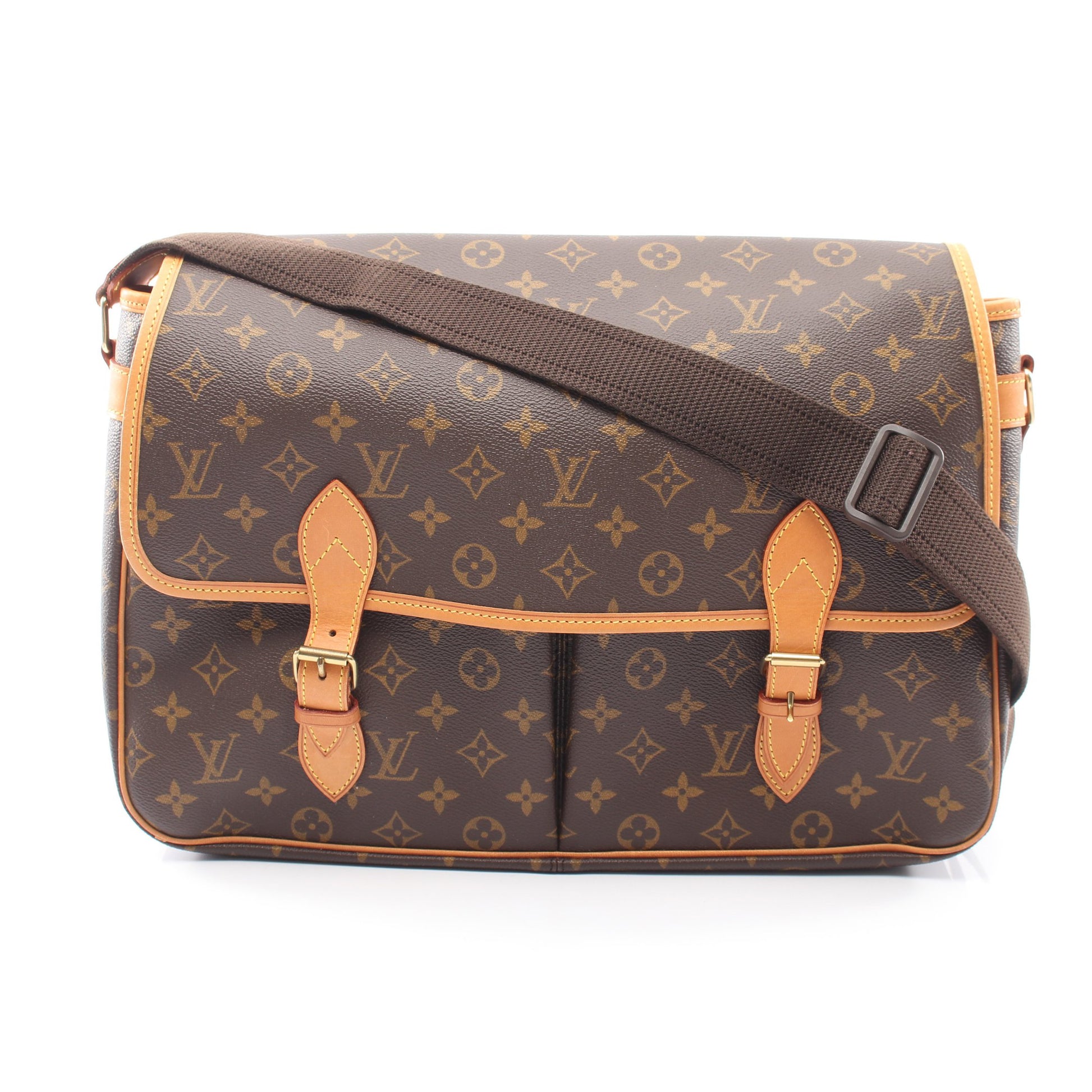 ジベシエールGM モノグラム ショルダーバッグ PVC レザー ブラウン ルイヴィトン バッグ LOUIS VUITTON