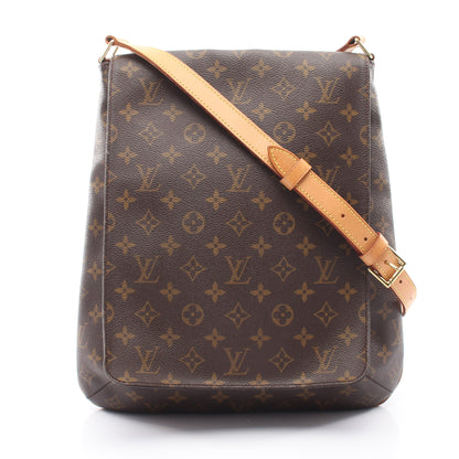 ミュゼット モノグラム ショルダーバッグ PVC レザー ブラウン ルイヴィトン バッグ LOUIS VUITTON