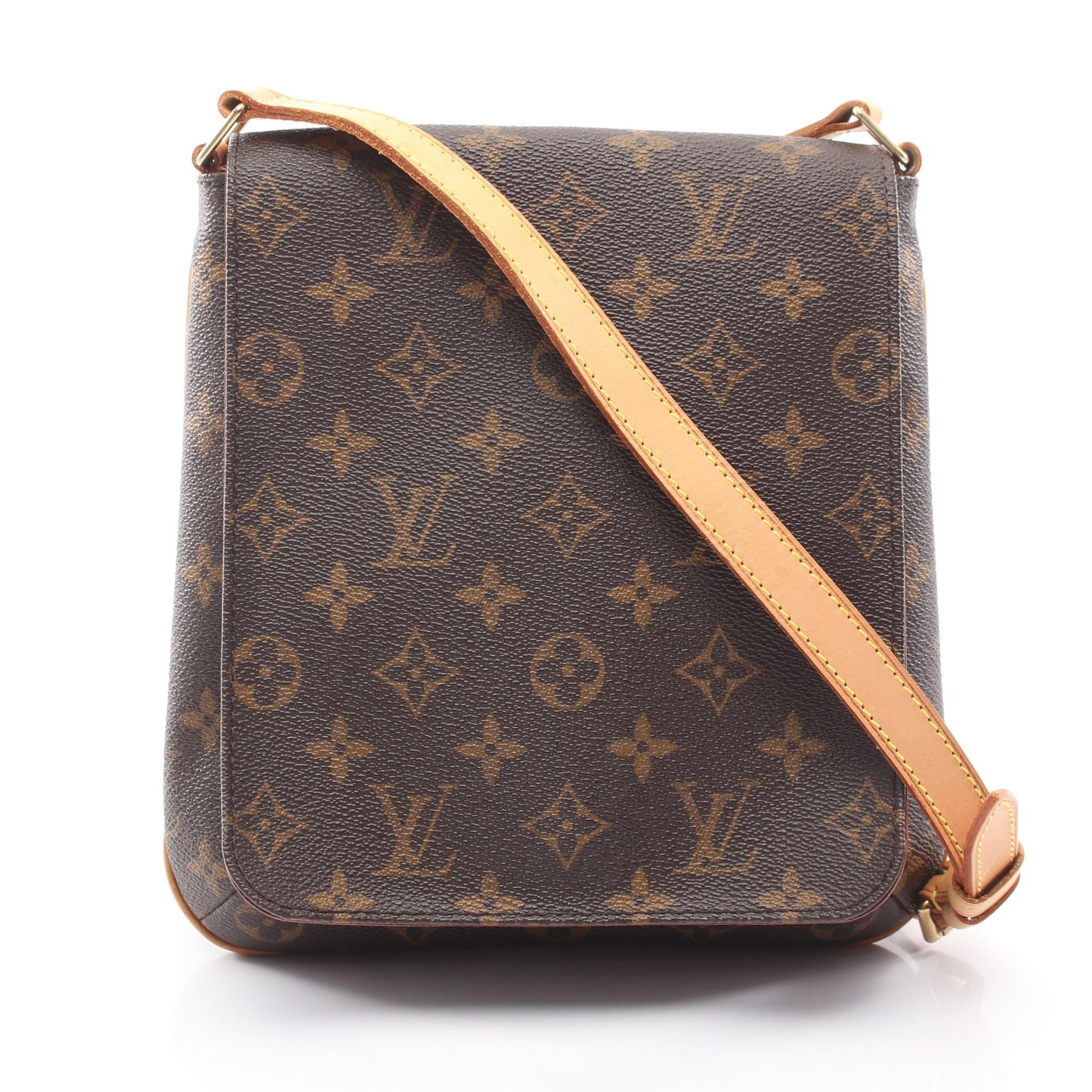 ミュゼットサルサ ロングストラップ モノグラム ショルダーバッグ PVC レザー ブラウン ルイヴィトン バッグ LOUIS VUITTON