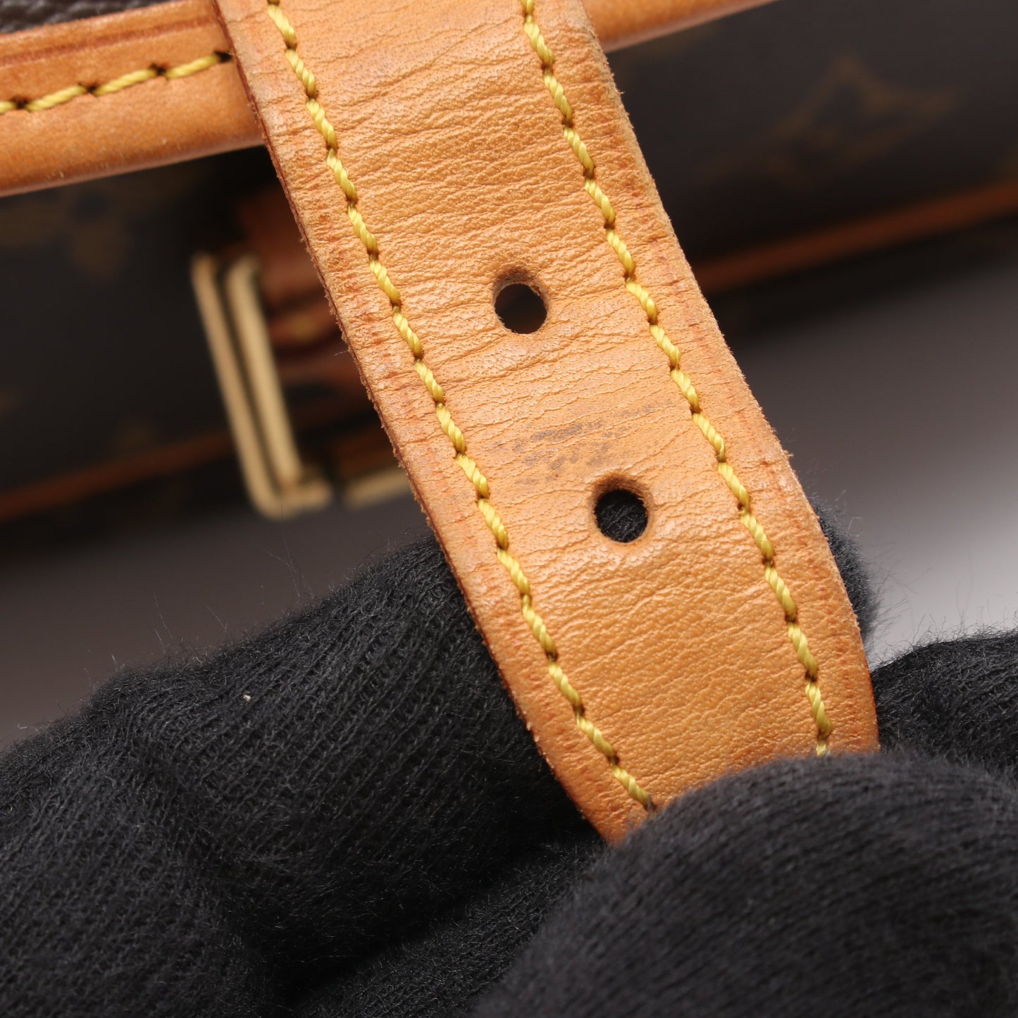 ソローニュ モノグラム ショルダーバッグ PVC レザー ブラウン ルイヴィトン バッグ LOUIS VUITTON