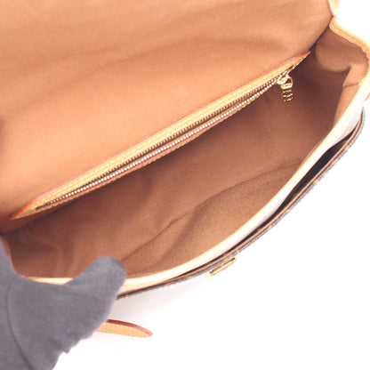 ソローニュ モノグラム ショルダーバッグ PVC レザー ブラウン ルイヴィトン バッグ LOUIS VUITTON