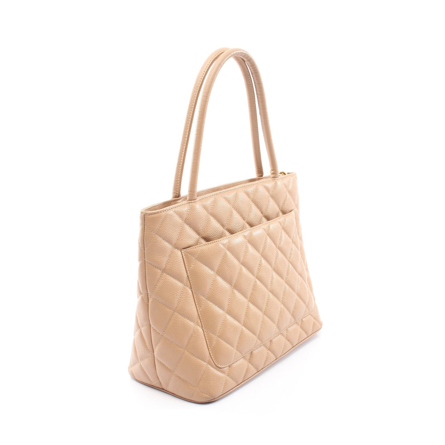復刻トート ハンドバッグ トートバッグ キャビアスキン ベージュ ゴールド金具 シャネル バッグ CHANEL