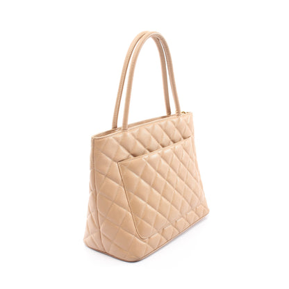 復刻トート ハンドバッグ トートバッグ キャビアスキン ベージュ ゴールド金具 シャネル バッグ CHANEL