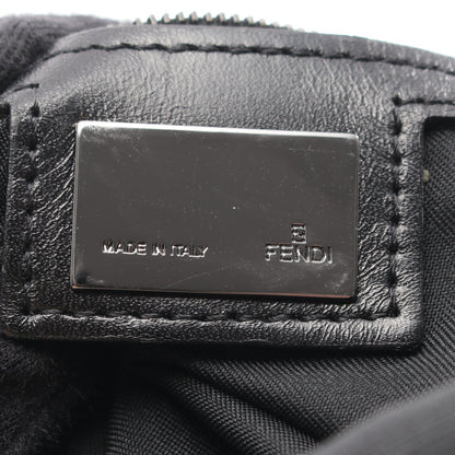 マンマバケット ズッカ ワンショルダーバッグ キャンバス レザー ブラック フェンディ バッグ FENDI