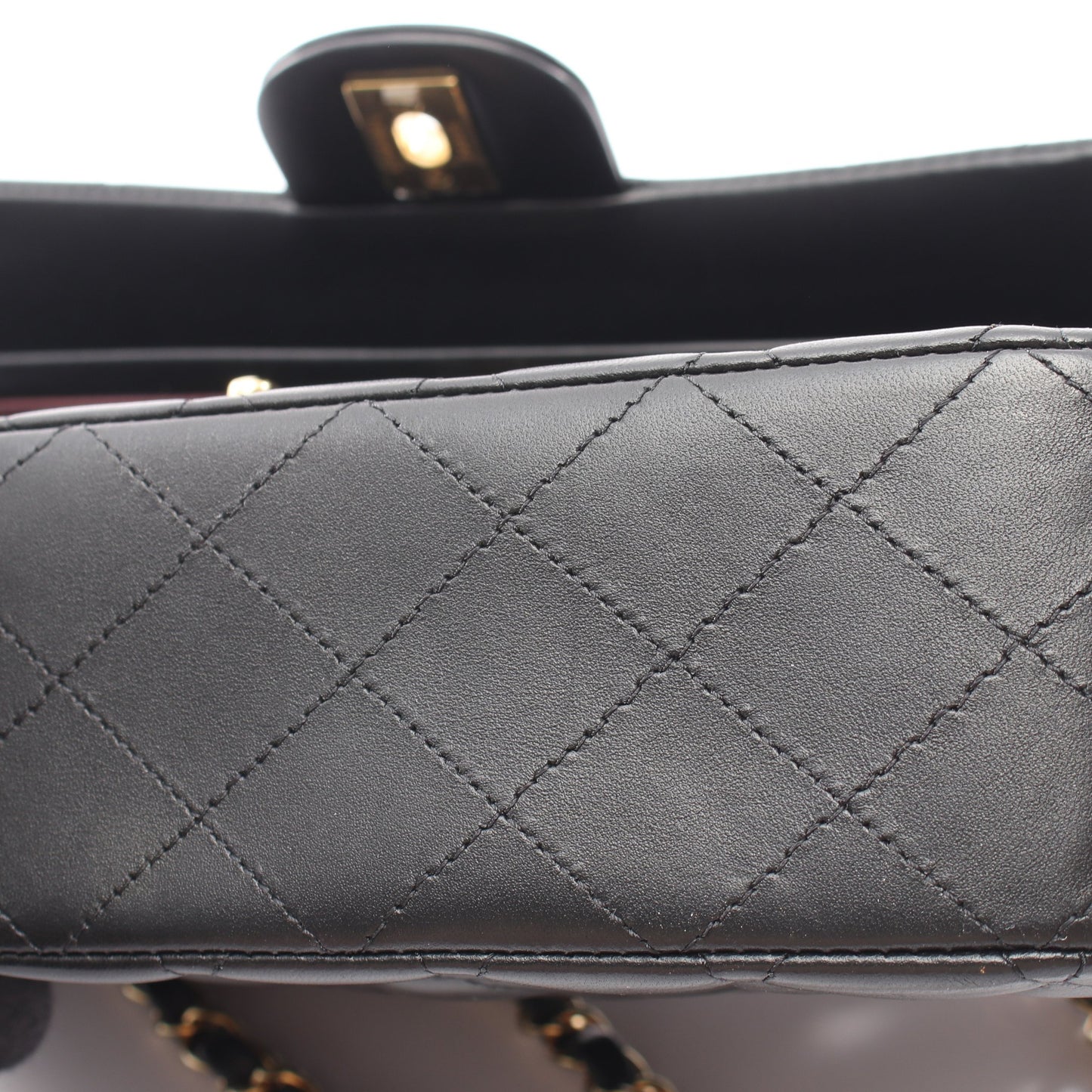 マトラッセ Wフラップ Wチェーンショルダーバッグ ラムスキン ブラック ゴールド金具 シャネル バッグ CHANEL