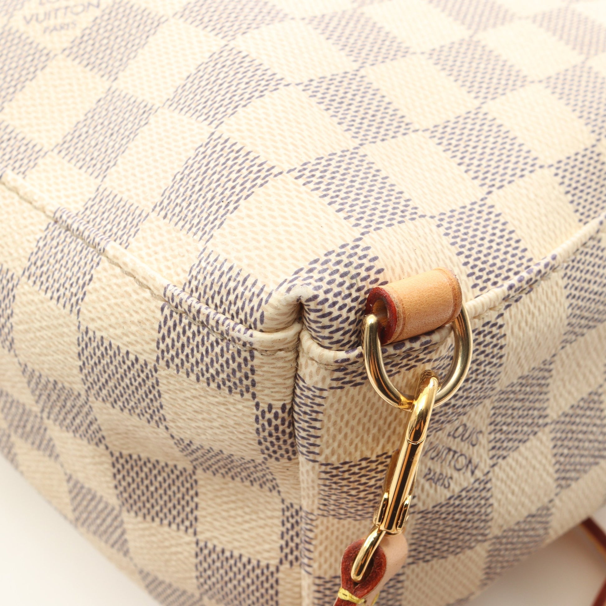 スペロンBB ダミエアズール バックパック リュックサック PVC レザー ホワイト ルイヴィトン バッグ LOUIS VUITTON