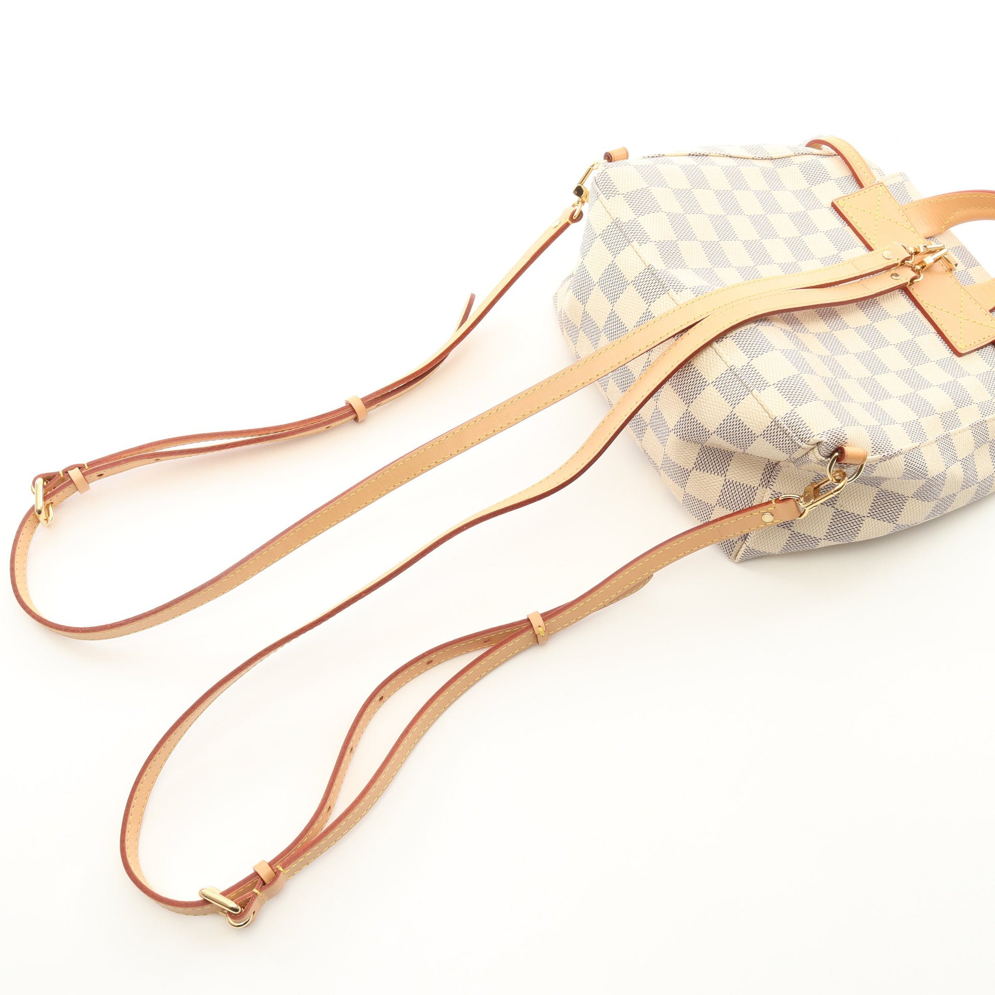 スペロンBB ダミエアズール バックパック リュックサック PVC レザー ホワイト ルイヴィトン バッグ LOUIS VUITTON