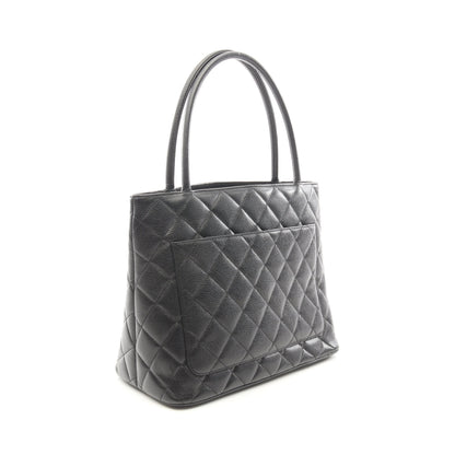 復刻トート ハンドバッグ トートバッグ キャビアスキン ブラック シルバー金具 シャネル バッグ CHANEL