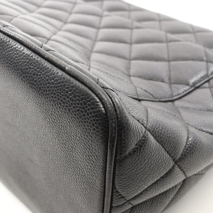 復刻トート ハンドバッグ トートバッグ キャビアスキン ブラック シルバー金具 シャネル バッグ CHANEL