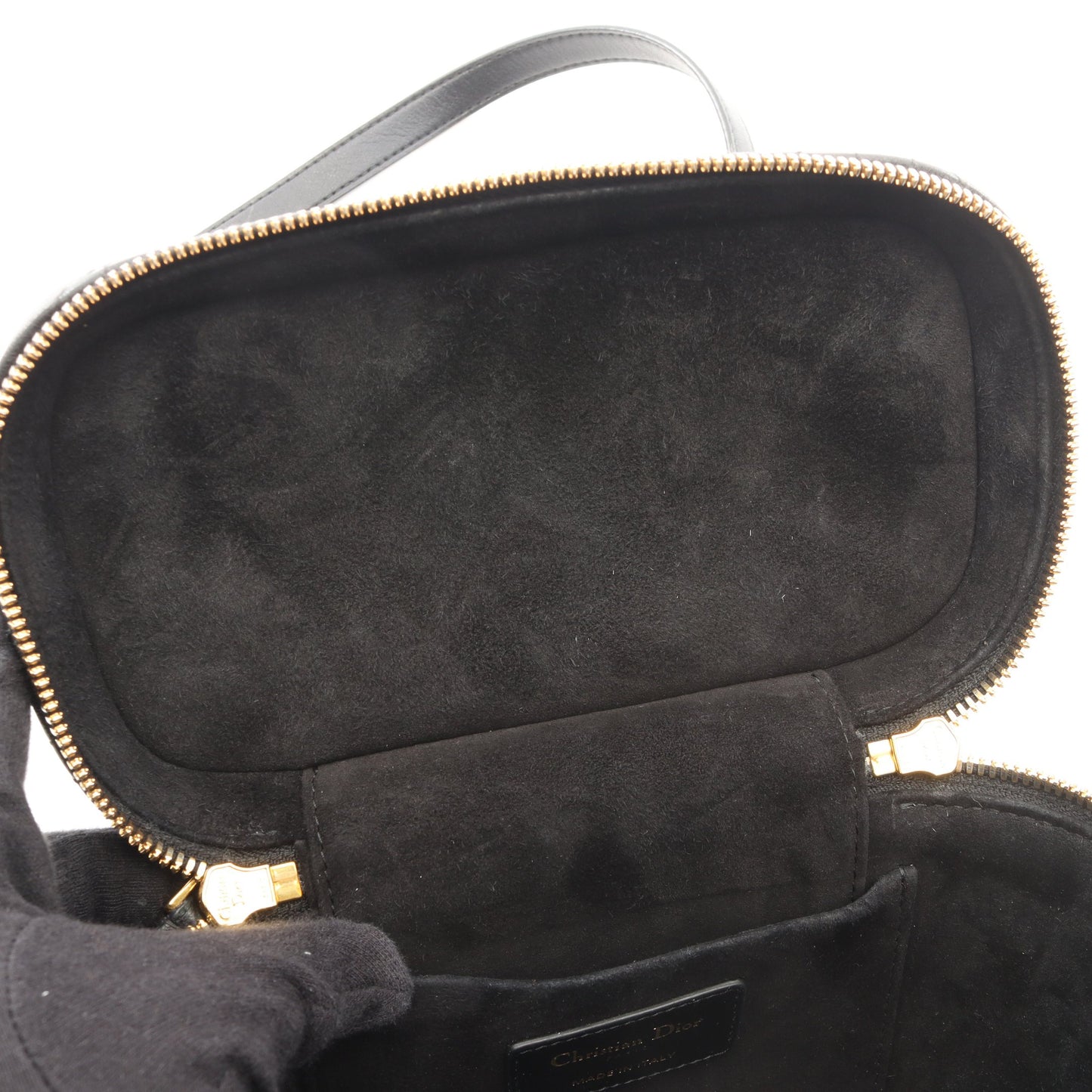 DIORTRAVEL スモール ヴァニティ カナージュ 2WAY ハンドバッグ バニティバッグ ラムスキン ブラック クリスチャンディオール バッグ Christian Dior