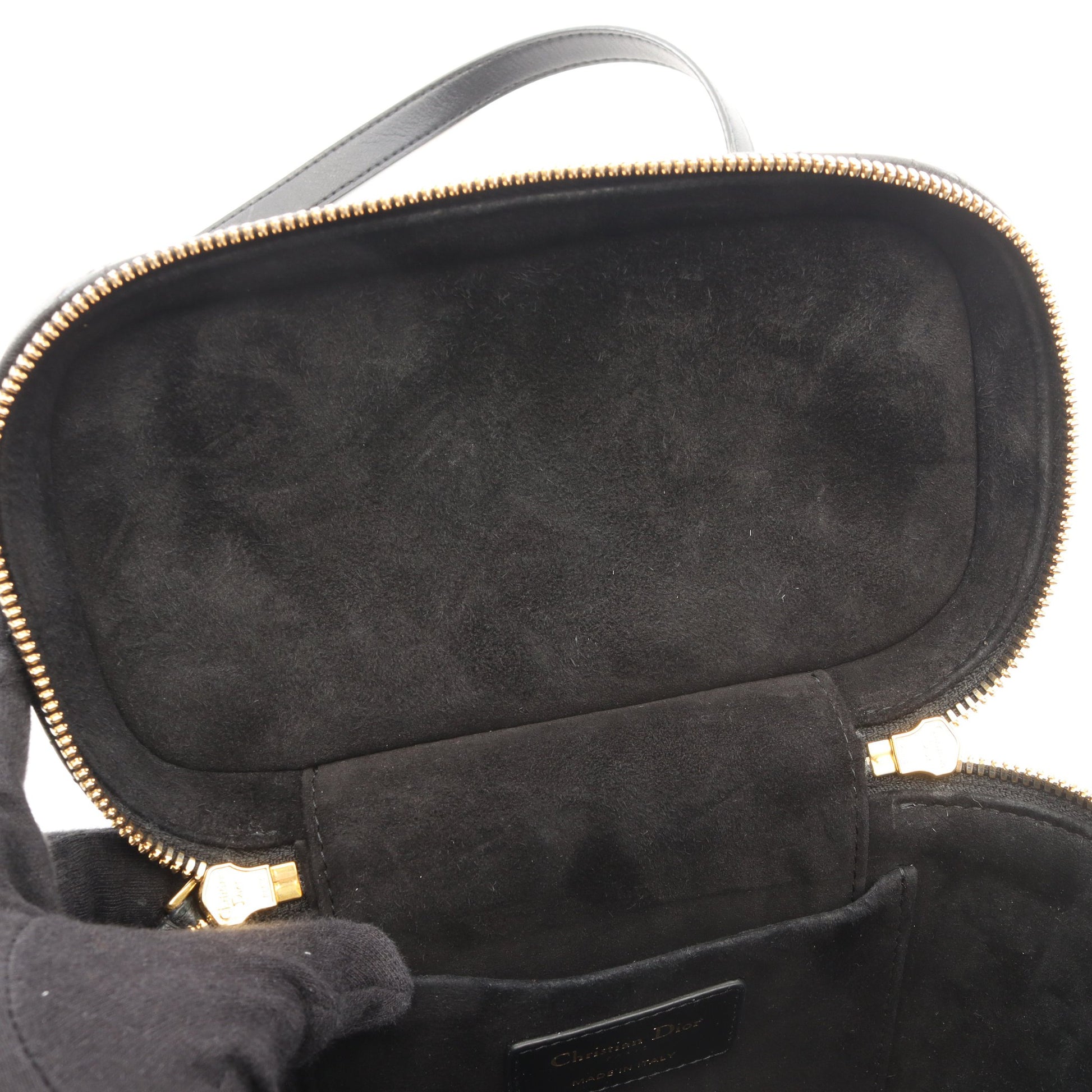 DIORTRAVEL スモール ヴァニティ カナージュ 2WAY ハンドバッグ バニティバッグ ラムスキン ブラック クリスチャンディオール バッグ Christian Dior