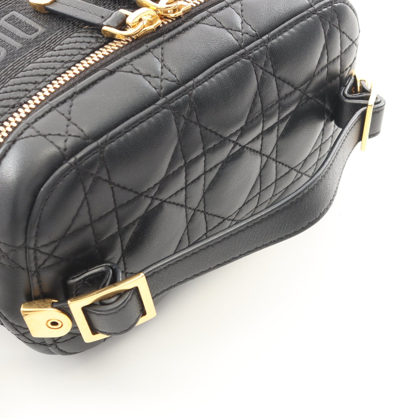 DIORTRAVEL スモール ヴァニティ カナージュ 2WAY ハンドバッグ バニティバッグ ラムスキン ブラック クリスチャンディオール バッグ Christian Dior
