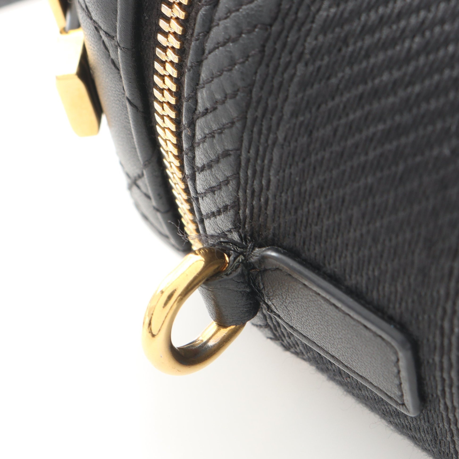 DIORTRAVEL スモール ヴァニティ カナージュ 2WAY ハンドバッグ バニティバッグ ラムスキン ブラック クリスチャンディオール バッグ Christian Dior
