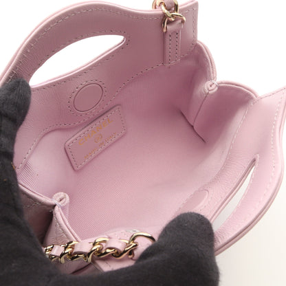 Chanel 31 チェーン クラッチ マトラッセ チェーンショルダーバッグ レザー ライトピンク ゴールド金具 シャネル バッグ CHANEL