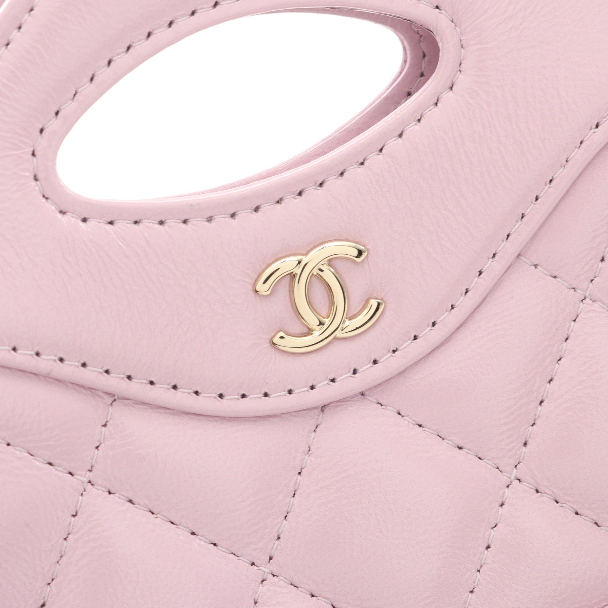 Chanel 31 チェーン クラッチ マトラッセ チェーンショルダーバッグ レザー ライトピンク ゴールド金具 シャネル バッグ CHANEL