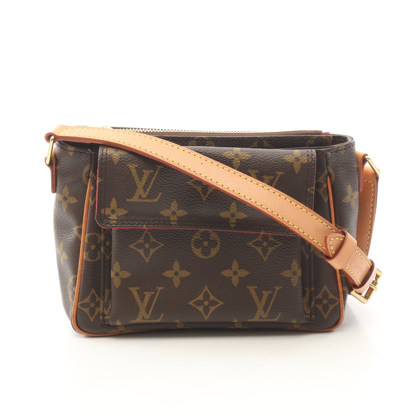 ヴィバシテPM モノグラム ショルダーバッグ PVC レザー ブラウン ルイヴィトン バッグ LOUIS VUITTON