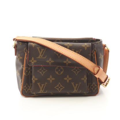 ヴィバシテPM モノグラム ショルダーバッグ PVC レザー ブラウン ルイヴィトン バッグ LOUIS VUITTON