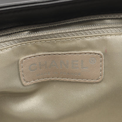 マトラッセ ワンショルダーバッグ ラムスキン ブラック シルバー金具 シャネル バッグ CHANEL