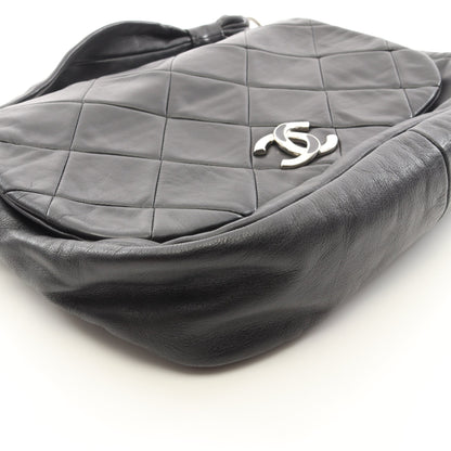 マトラッセ ワンショルダーバッグ ラムスキン ブラック シルバー金具 シャネル バッグ CHANEL