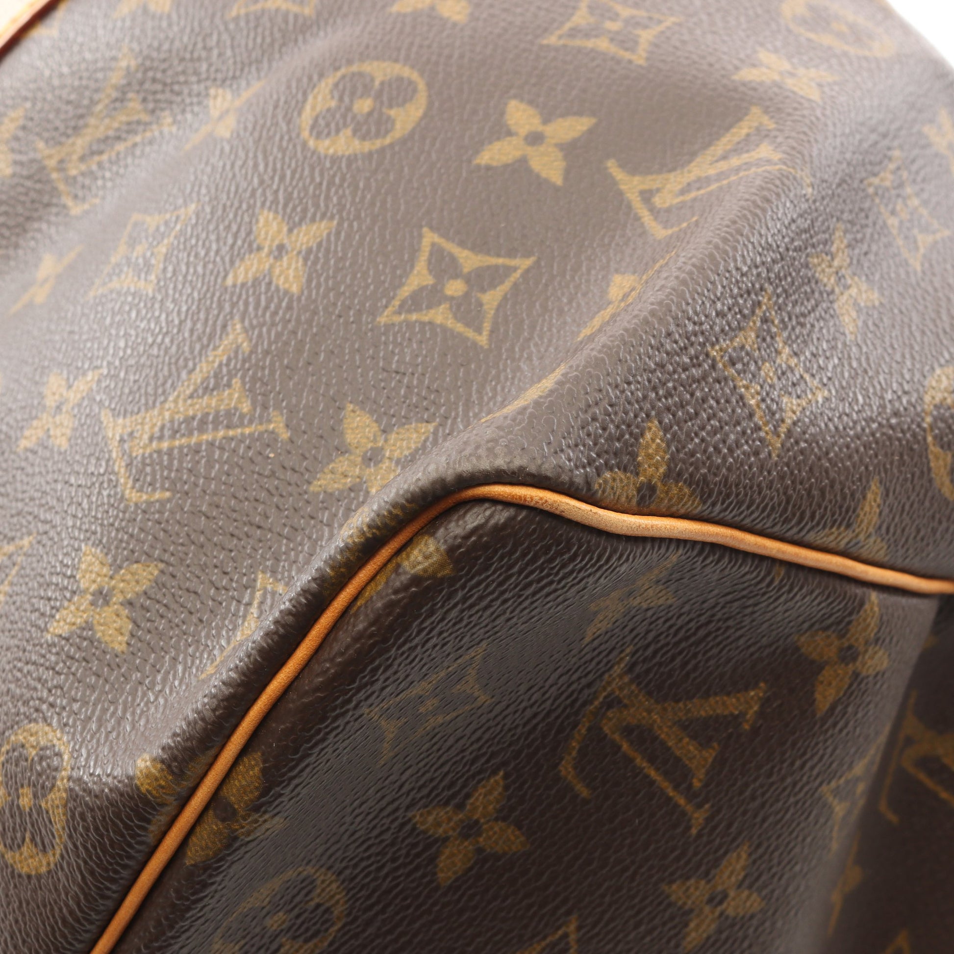 キーポル50 モノグラム ボストンバッグ PVC レザー ブラウン ルイヴィトン バッグ LOUIS VUITTON