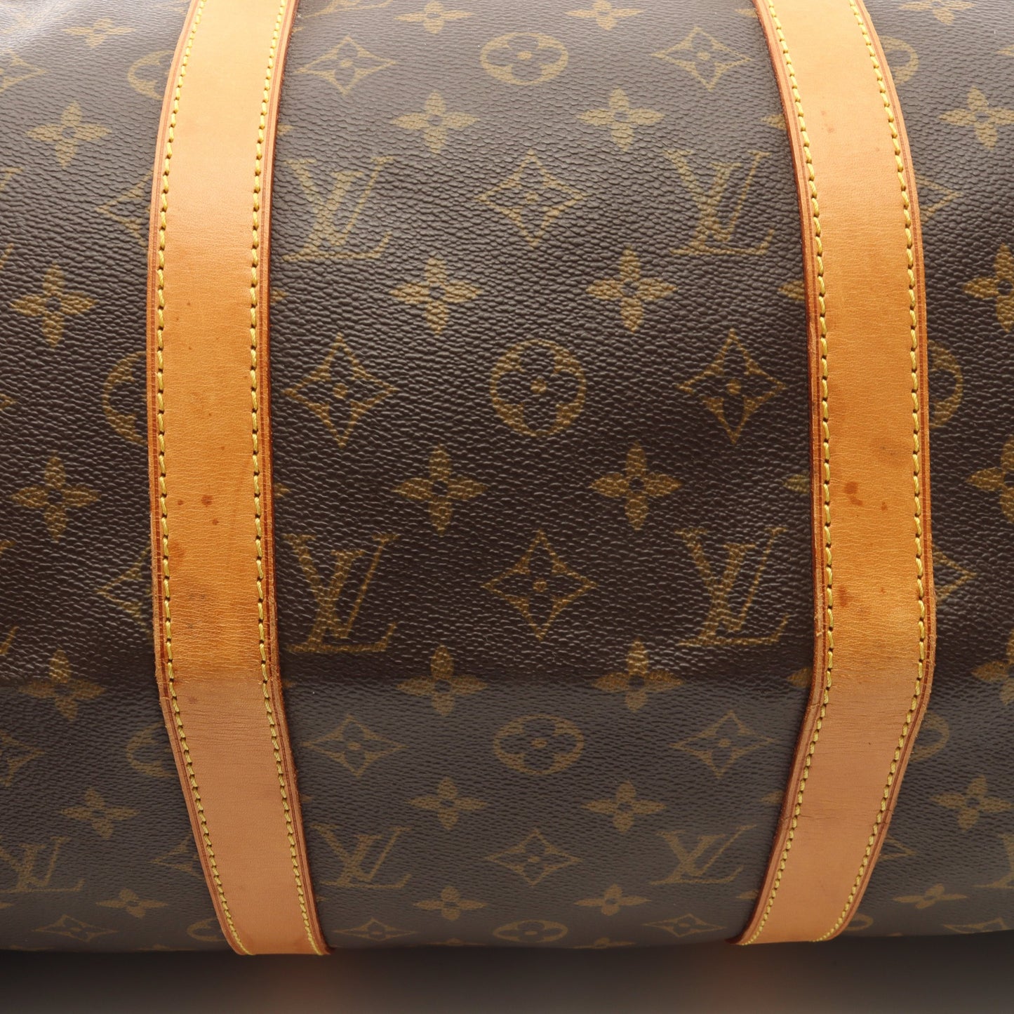 キーポル50 モノグラム ボストンバッグ PVC レザー ブラウン ルイヴィトン バッグ LOUIS VUITTON