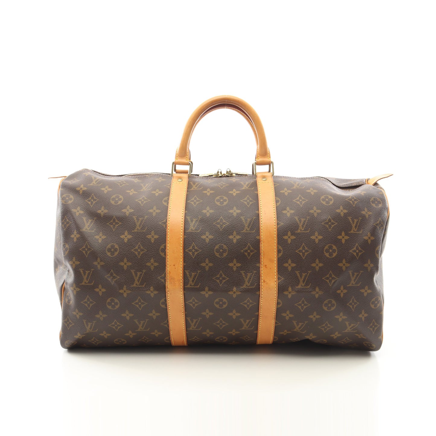 キーポル50 モノグラム ボストンバッグ PVC レザー ブラウン ルイヴィトン バッグ LOUIS VUITTON