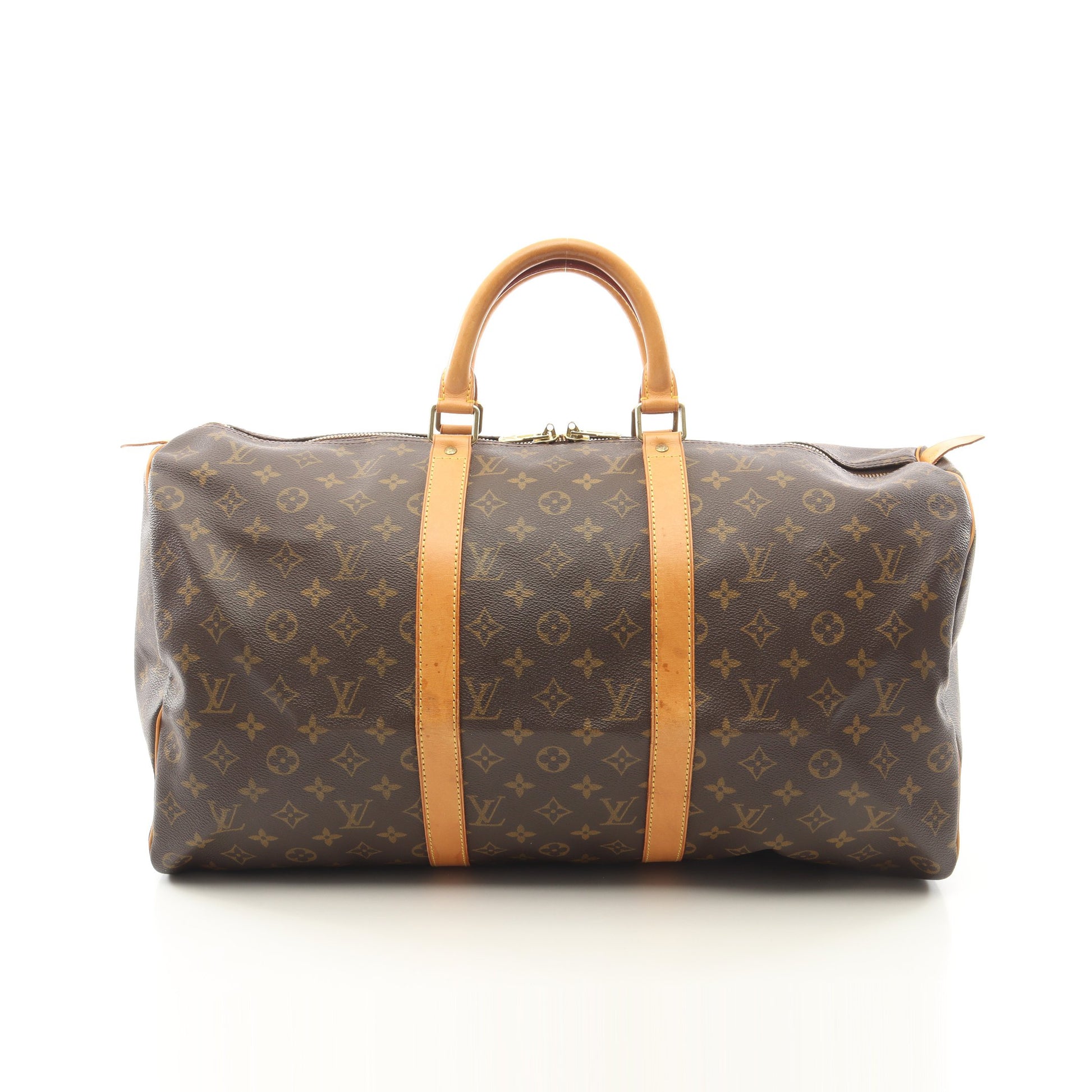 キーポル50 モノグラム ボストンバッグ PVC レザー ブラウン ルイヴィトン バッグ LOUIS VUITTON