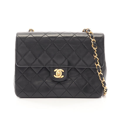 ミニマトラッセ20 チェーンショルダーバッグ ラムスキン ブラック ゴールド金具 ヴィンテージ シャネル バッグ CHANEL