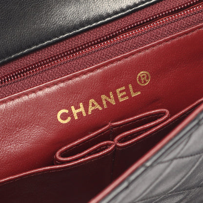 ミニマトラッセ20 チェーンショルダーバッグ ラムスキン ブラック ゴールド金具 ヴィンテージ シャネル バッグ CHANEL