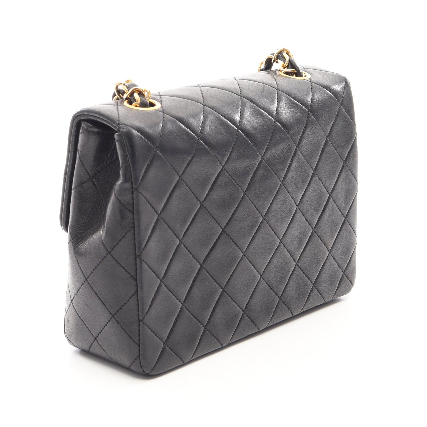 ミニマトラッセ20 チェーンショルダーバッグ ラムスキン ブラック ゴールド金具 ヴィンテージ シャネル バッグ CHANEL