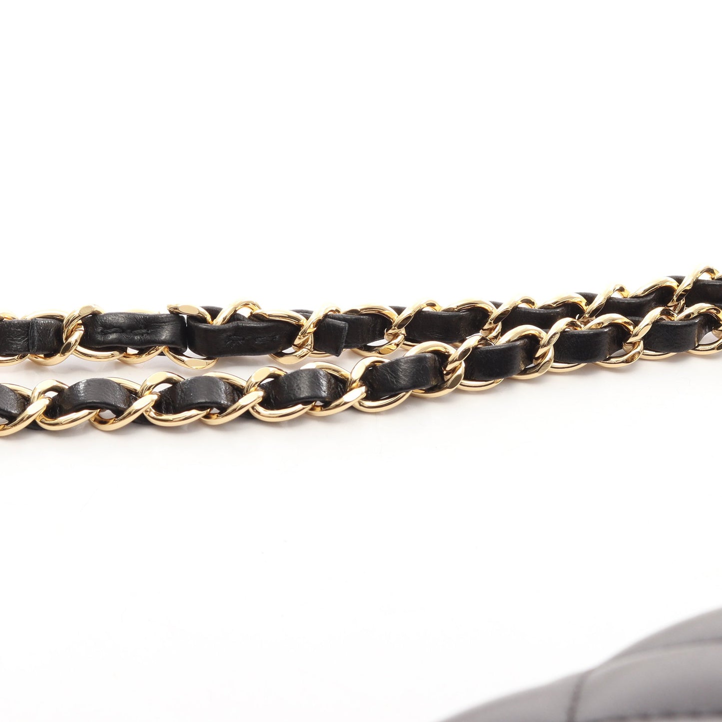 マトラッセ Wフラップ Wチェーンショルダーバッグ ラムスキン ブラック ゴールド金具 シャネル バッグ CHANEL
